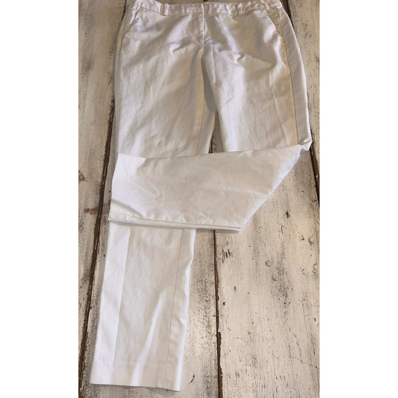 Michael Kors Women's White Straight Trousers Size 10 L28 Excellent Condition - Picture 4 of 13